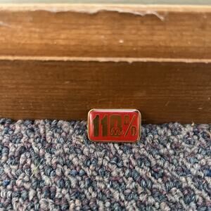 Vtg McDonalds 110% Gold Tone Lapel Pin